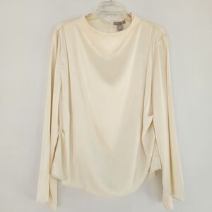 H&M Cream Long Sleeve Blouse XL